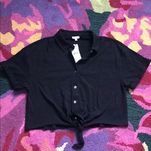 NWT Splendid black button down top